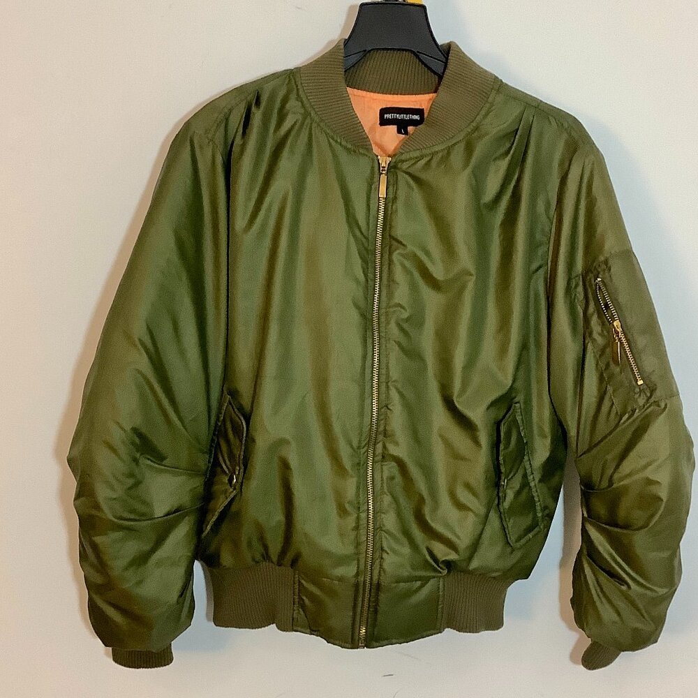 Girls Puffer Jacket  Moss Green US 8 Large